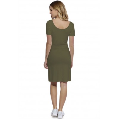 Robe col danseuse manches courtes en modal ROXANE18