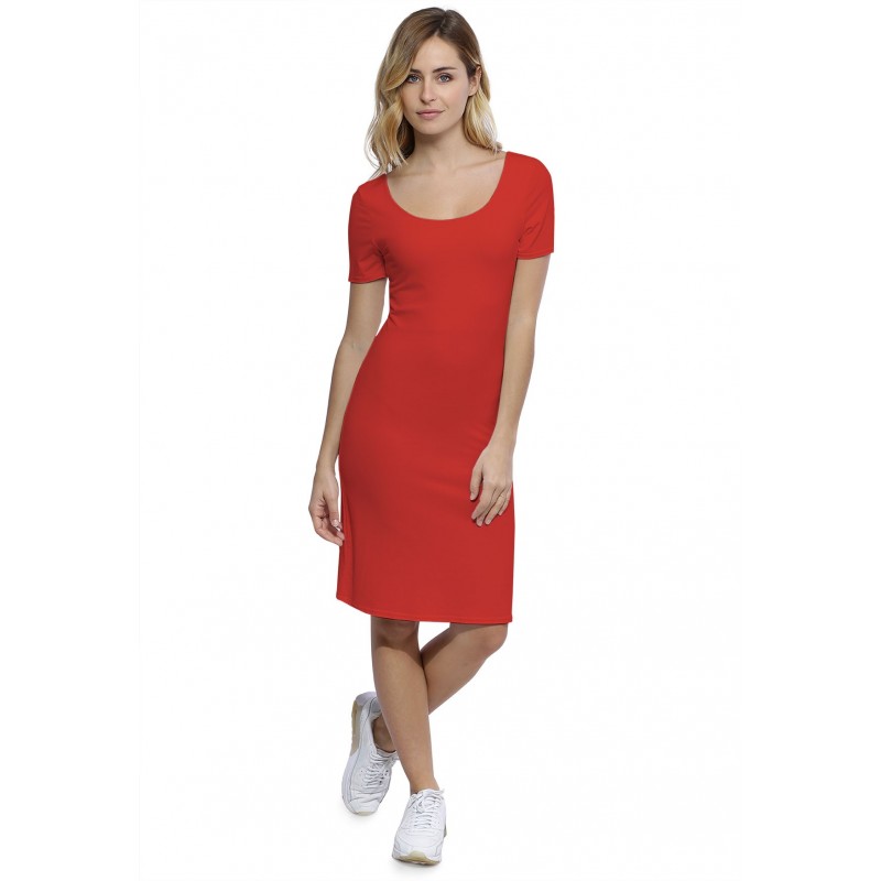 Robe col danseuse manches courtes en modal ROXANE18 Robe col danseuse manches courtes en modal ROXANE18