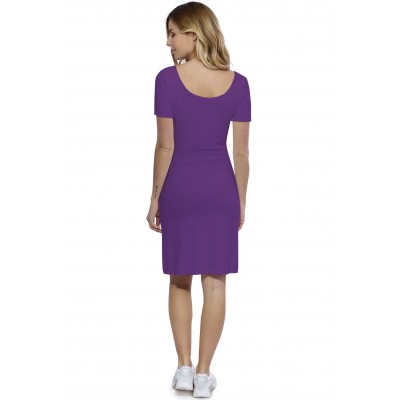 Robe col danseuse manches courtes en modal ROXANE18