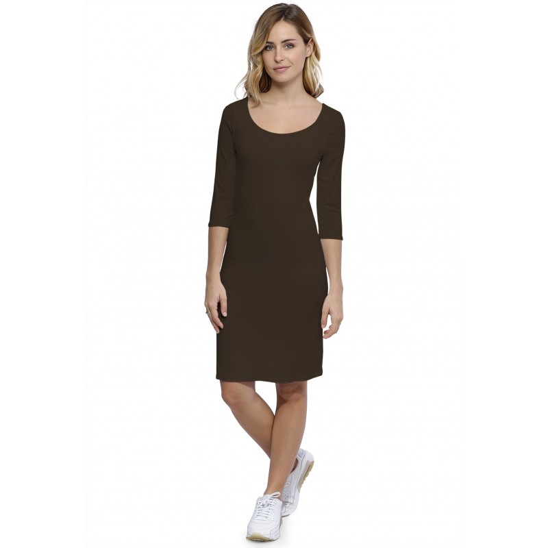 Robe col danseuse manches 3-4 en modal ROXANE19 Robe col danseuse manches 3-4 en modal ROXANE19