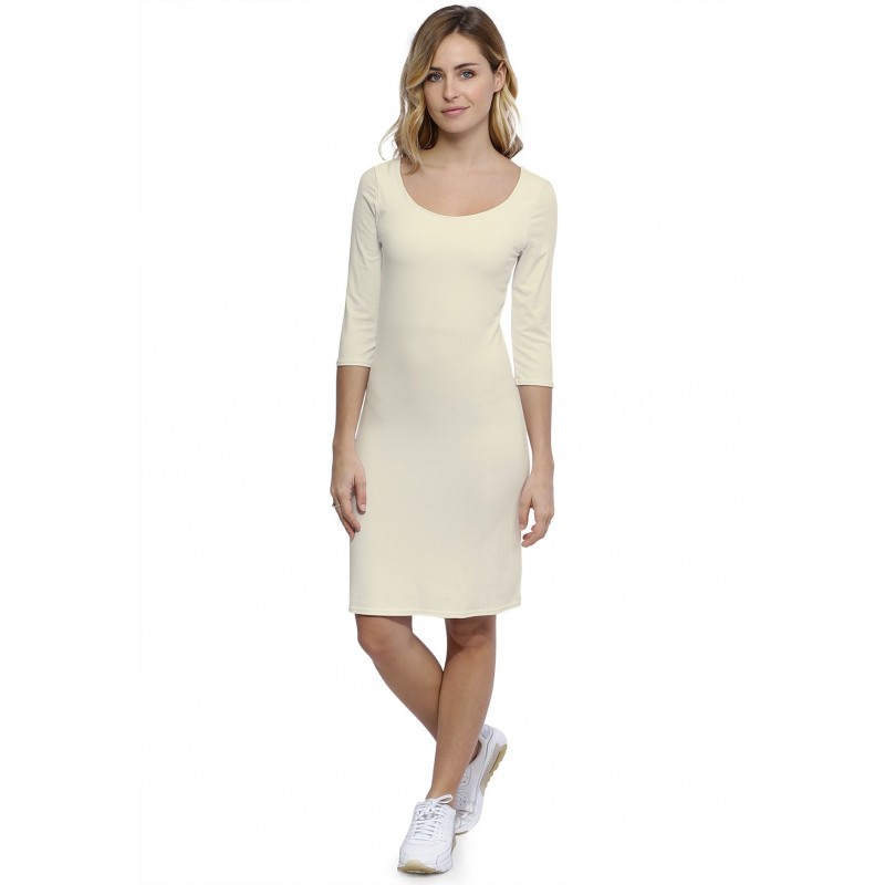 Robe col danseuse manches 3-4 en modal ROXANE19 Robe col danseuse manches 3-4 en modal ROXANE19