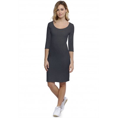 Robe col danseuse manches 3-4 en modal ROXANE19