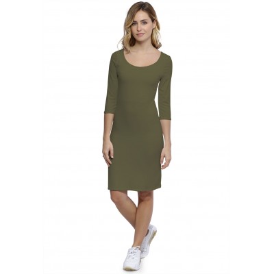 Robe col danseuse manches 3-4 en modal ROXANE19