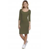 Robe col danseuse manches 3-4 en modal ROXANE19
