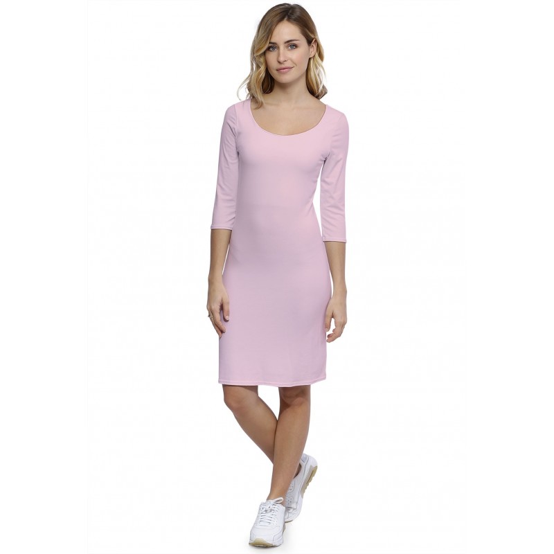 Robe col danseuse manches 3-4 en modal ROXANE19