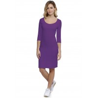 Robe col danseuse manches 3-4 en modal ROXANE19
