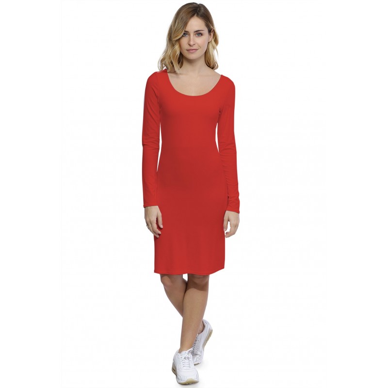 Robe col danseuse manches longues en modal ROXANE20 Robe col danseuse manches longues en modal ROXANE20