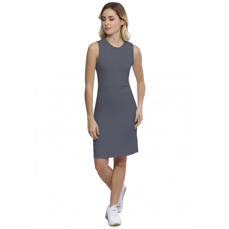 Robe débardeur col ras du cou doublée devant en modal KATIA1 Robe débardeur col ras du cou doublée devant en modal KATIA1