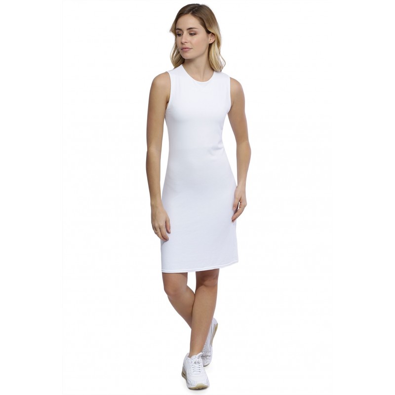 Robe débardeur col ras du cou doublée devant en modal KATIA1 Robe débardeur col ras du cou doublée devant en modal KATIA1