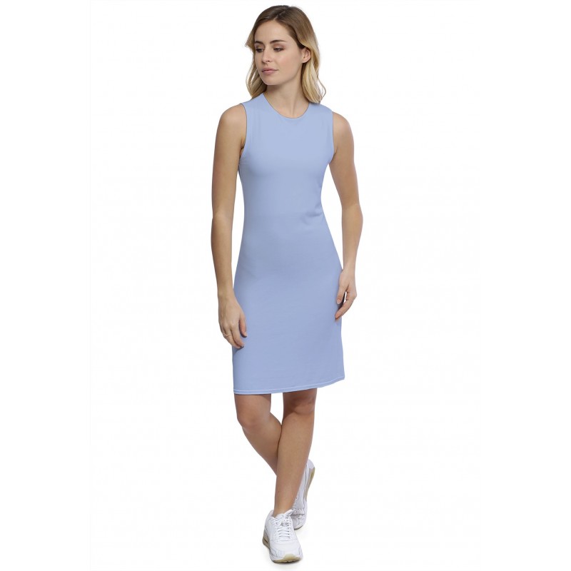 Robe débardeur col ras du cou doublée devant en modal KATIA1