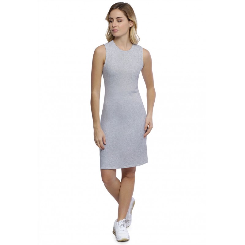 Robe débardeur col ras du cou doublée devant en modal KATIA1 Robe débardeur col ras du cou doublée devant en modal KATIA1