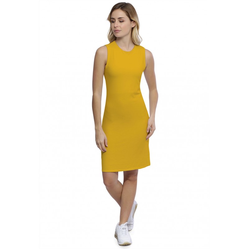 Robe débardeur col ras du cou doublée devant en modal KATIA1 Robe débardeur col ras du cou doublée devant en modal KATIA1