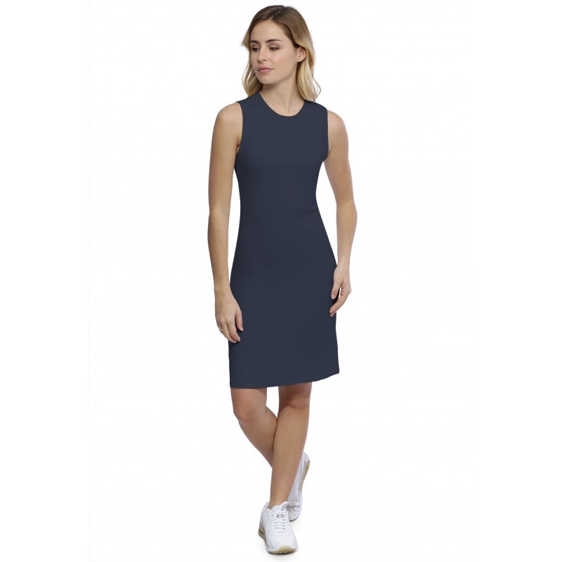 Robe débardeur col ras du cou doublée devant en modal KATIA1 Robe débardeur col ras du cou doublée devant en modal KATIA1