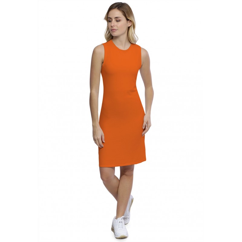Robe débardeur col ras du cou doublée devant en modal KATIA1 Robe débardeur col ras du cou doublée devant en modal KATIA1