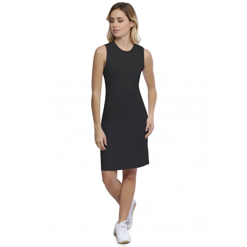 Robe débardeur col ras du cou doublée devant en modal KATIA1 Robe débardeur col ras du cou doublée devant en modal KATIA1