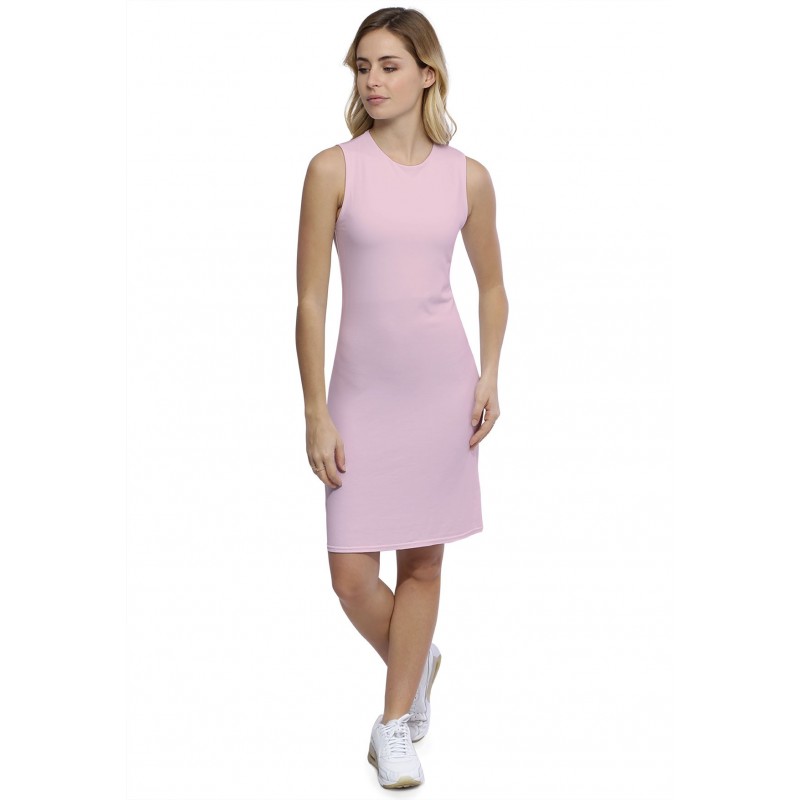 Robe débardeur col ras du cou doublée devant en modal KATIA1