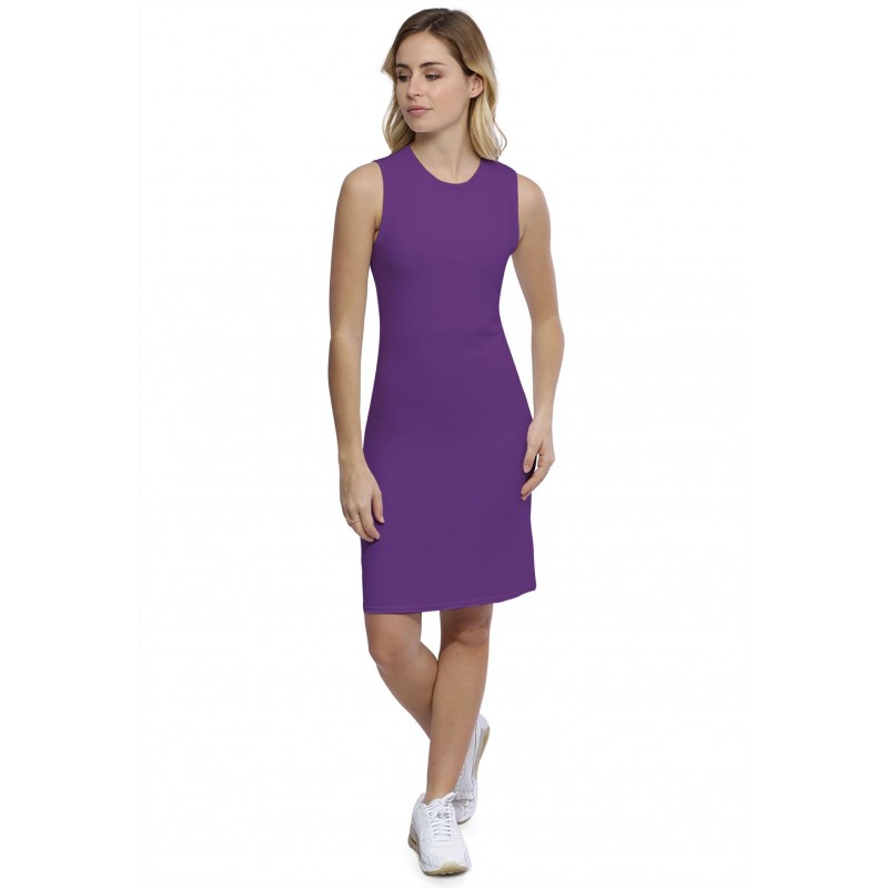 Robe débardeur col ras du cou doublée devant en modal KATIA1 Robe débardeur col ras du cou doublée devant en modal KATIA1