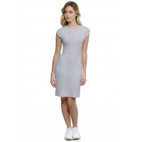 Robe ras du cou doublée devant manches courtes capes en modal KATIA17