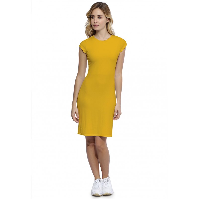 Robe ras du cou doublée devant manches courtes capes en modal KATIA17 Robe ras du cou doublée devant manches courtes capes en modal KATIA17