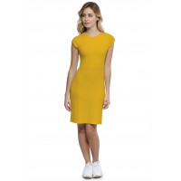 Robe ras du cou doublée devant manches courtes capes en modal KATIA17