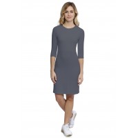 Robe ras du cou doublée devant manches 3-4 en modal KATIA19