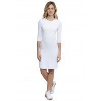 Robe ras du cou doublée devant manches 3-4 en modal KATIA19