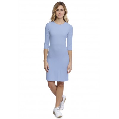 Robe ras du cou doublée devant manches 3-4 en modal KATIA19