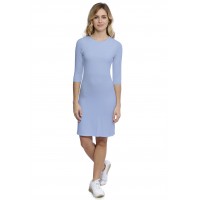 Robe ras du cou doublée devant manches 3-4 en modal KATIA19