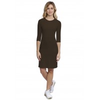 Robe ras du cou doublée devant manches 3-4 en modal KATIA19