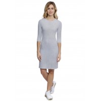 Robe ras du cou doublée devant manches 3-4 en modal KATIA19
