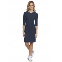 Robe ras du cou doublée devant manches 3-4 en modal KATIA19