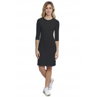 Robe ras du cou doublée devant manches 3-4 en modal KATIA19