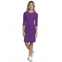 Robe ras du cou doublée devant manches 3-4 en modal KATIA19