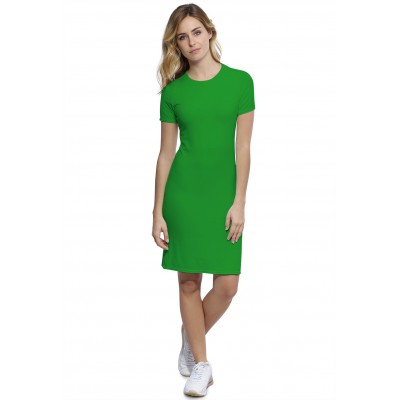 Robe ras du cou doublée devant manches courtes en modal KATIA18