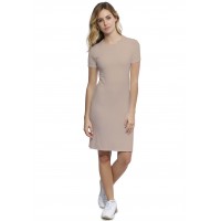 Robe ras du cou doublée devant manches courtes en modal KATIA18