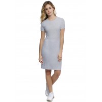 Robe ras du cou doublée devant manches courtes en modal KATIA18