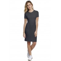 Robe ras du cou doublée devant manches courtes en modal KATIA18