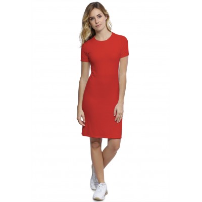 Robe ras du cou doublée devant manches courtes en modal KATIA18