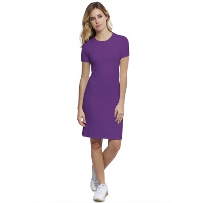 Robe ras du cou doublée devant manches courtes en modal KATIA18