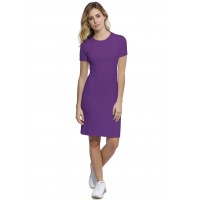Robe ras du cou doublée devant manches courtes en modal KATIA18