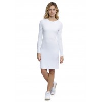 Robe ras du cou doublée devant manches longues en modal KATIA20