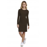 Robe ras du cou doublée devant manches longues en modal KATIA20