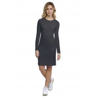 Robe ras du cou doublée devant manches longues en modal KATIA20