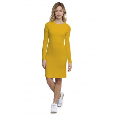 Robe ras du cou doublée devant manches longues en modal KATIA20