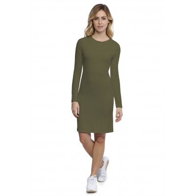 Robe ras du cou doublée devant manches longues en modal KATIA20
