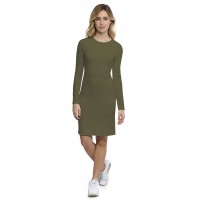 Robe ras du cou doublée devant manches longues en modal KATIA20