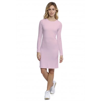 Robe ras du cou doublée devant manches longues en modal KATIA20