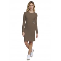 Robe ras du cou doublée devant manches longues en modal KATIA20