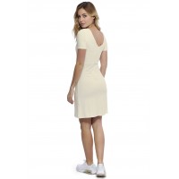 Robe col V devant et derrière manches courtes en modal VIVI18