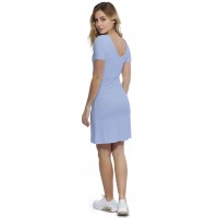 Robe col V devant et derrière manches courtes en modal VIVI18